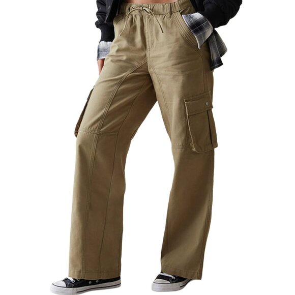 Pacsun Olive Drawstring Waist Baggy Cargo Pants Small EUC - Picture 4 of 10